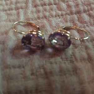 14 k amethyst earrings